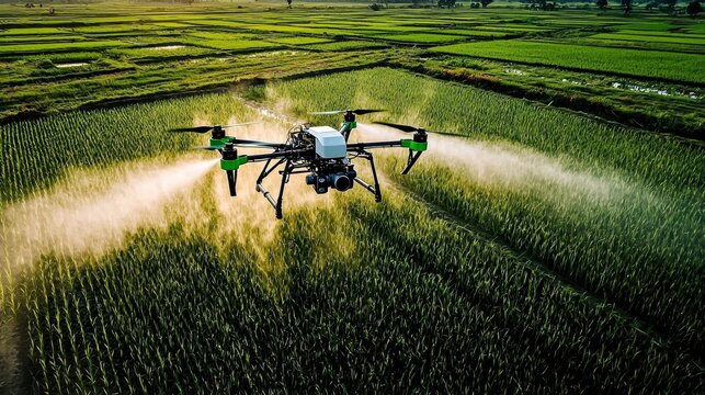 The role of drones in modern agricultural technology.