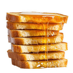 Sliced bread with golden drizzle