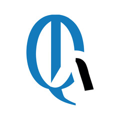 Abstract letter qr logo design.	