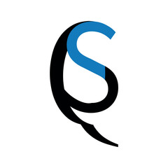 Abstract letter qs logo design.	