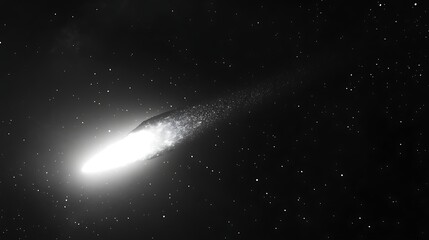 Comet in deep space