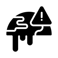 global warming glyph icon