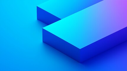 Elegant 3D Abstract Surface with Gradient Modern Geometric Background for Minimalist Posters, Branding, Banners and Covers