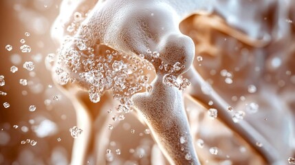 A healthy human skeleton anatomy showcases the importance of nutrient absorption in bone structure.