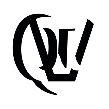 Qw letter logo design.
