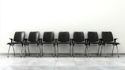 Neatly Arranged Chairs in a Modern Waiting Room