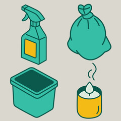 Cleaning and Hygiene Cartoon Icon