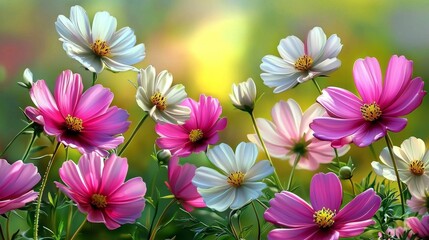 Greeting card design that celebrates the beauty of spring with colorful floral imagery.