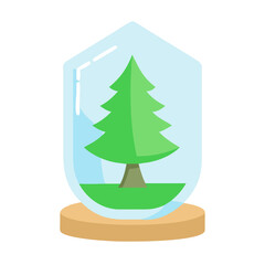 Tree with Shield - Forest Protection Icon