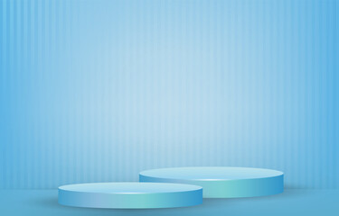 vector blue background.blue podium.advertisement template