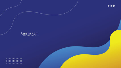 abstract blue and yellow curve vector background