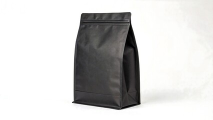 Black Stand Up Pouch Coffee Bag Mockup for Branding Design and Packaging Presentation