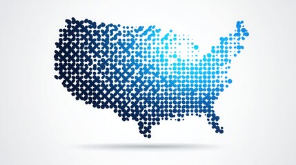 Obraz premium Detailed map of the united states highlighting economic repair tracker with automated indicators and statistics