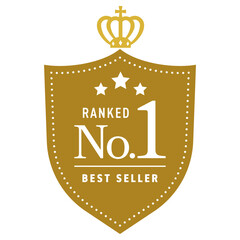 王冠のついた盾のランキングフレーム【金】 / No.1	