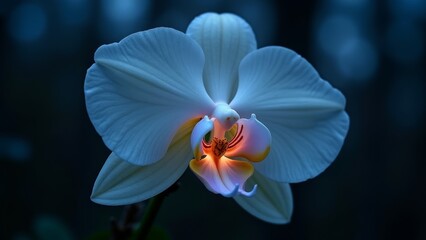 Blue Orchids at Night