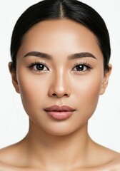 Obraz premium Close-Up Beauty Portrait of Asian Woman in Studio Light