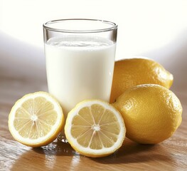 Refreshing Lemon Yogurt Drink Glass, Lemons, Healthy Recipe, Food Photography Yogurt drink, Lemon recipe