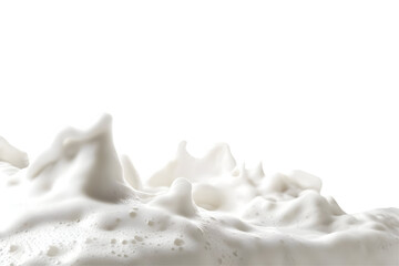 Obraz premium Abstract close-up of fluffy white foam isolated against a black background
