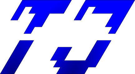 TJ Letter Initial Logo Design Template Vector Illustration. Blue Typography on White Background