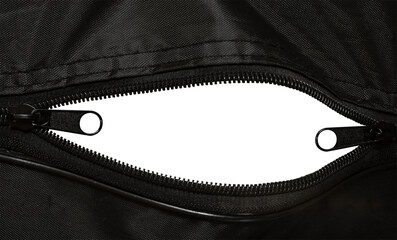 hole zipper on jacket copy space