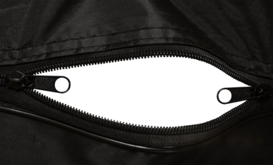 hole zipper on jacket copy space