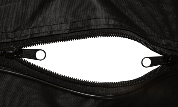hole zipper on jacket copy space