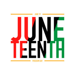 Juneteenth freedom day template design.