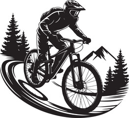 Obraz premium “Mountain Bike Vector Bundle | MTB Clipart, Cycling SVG, Downhill & Trail Biking Silhouettes for T-Shirts