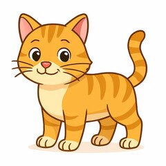 Cute orange cat clip art
