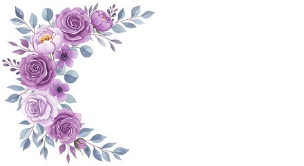 Lavender Dreams: Watercolor Floral Corner