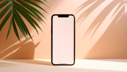 Smartphone on soft background.
