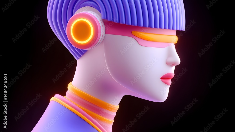 Canvas Prints network robot artificial intelligence future technology digital intelligence illustration