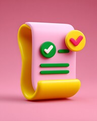 3D Cartoon Office Icons of Files