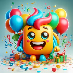 clown with balloons