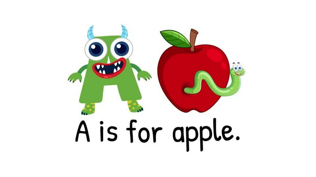 Alphabet Animation: A is for Apple