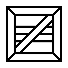 wooden box line icon