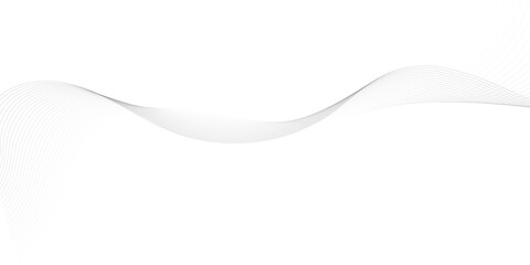 Abstract wave element for design. Digital frequency track equalizer. Stylized line art background. Vector illustration. Wave with lines created using blend tool. Curved wavy line, smooth stripe. 
