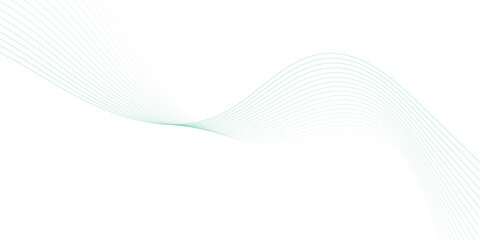 Abstract blue smooth wave on a white background. Dynamic sound wave. Design element. Vector illustration. 