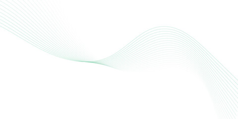 Abstract blue smooth wave on a white background. Dynamic sound wave. Design element. Vector illustration. 