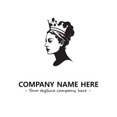 Head of queen logo company design vector illustration