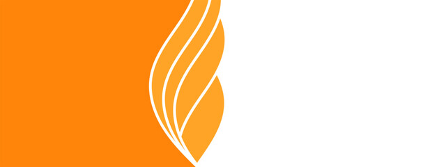 Fototapeta na wymiar orange and white business wave banner background