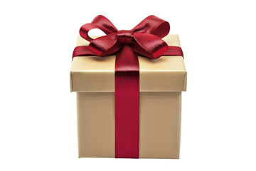 Obraz premium Gift box with red ribbon home product isolated on transparent background