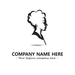 Head of queen logo company design vector illustration
