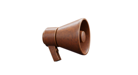 Megaphone Floating in Transparent Background for Announcement