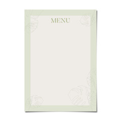 Blank restaurant menu template with editable vector graphic and simple element 10