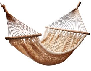 Vacation hammock at the beach isolated on transparent or white background