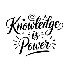 Naklejka premium Knowledge is Power. Vector Design Isolated on White Background