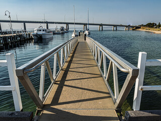 Fototapeta premium Along The Causeway To The Yachts
