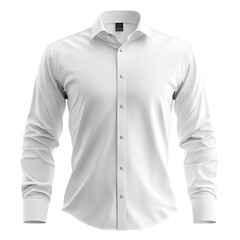 White long-sleeve button-down shirt