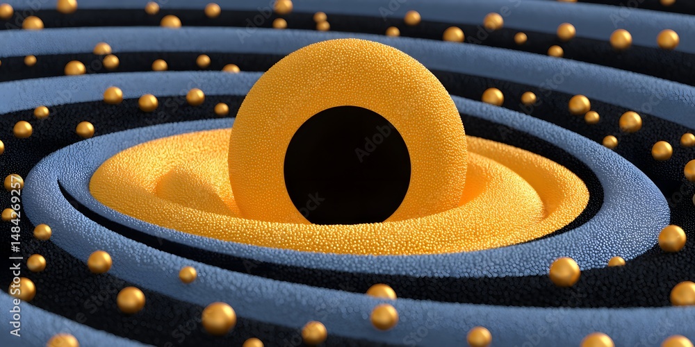 Poster abstract light three-dimensional luminous particles technology sense kv main visual background
